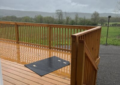 View from the deck of the Wood Frame Retreat House